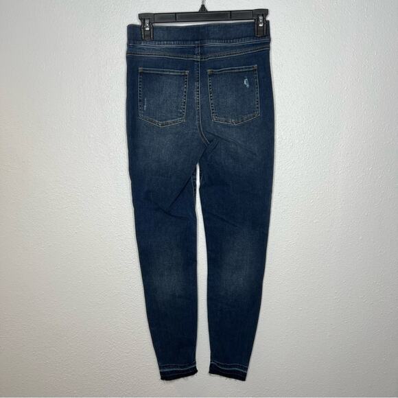 Copied - New Spanx distressed denim leggings blue medium was Women’s size XS - Picture 6 of 8